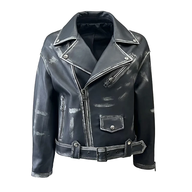 Lady Real Sheepskin Leather Jacket Fashion Distress Leather Coat Vintage 2023 Spring Autumn New QG5535
Lady Real Sheepskin Leather Jacket Fashion Distress Leather Coat Vintage 2023 Spring Autumn New QG5535