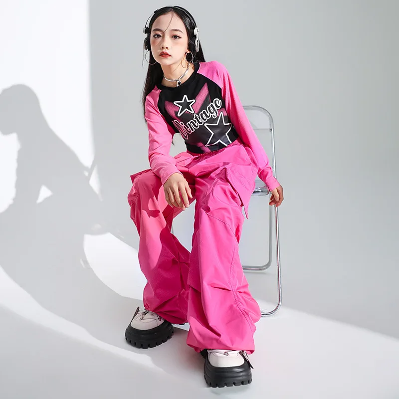 New Kids Jazz Dance Costume Girls Long Sleeve T Shirts Baggy Pants Hiphop Performance Clothes Concert Stage Outfit Streetwear
New Kids Jazz Dance Costume Girls Long Sleeve T Shirts Baggy Pants Hiphop Performance Clothes Concert Stage Outfit Streetwear