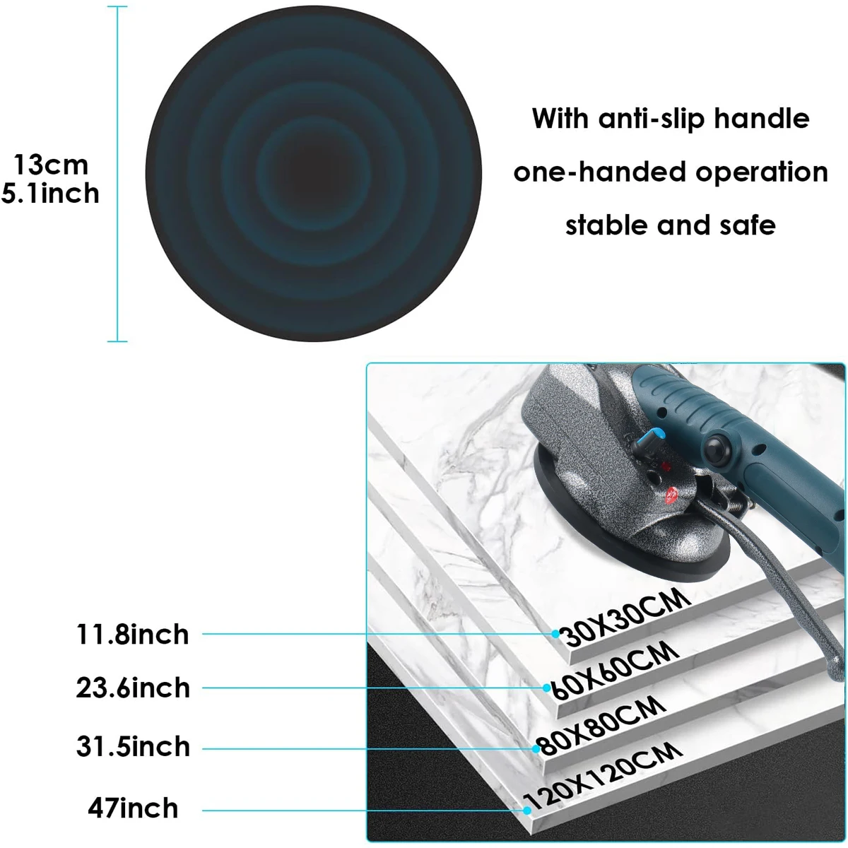 12V/21V Tile Tiling Machine High Loading Capacity Wall Floor Tiles Laying Vibrating Tool Utility Tools with Enlarged Suction Cup 12V/21V Tile Tiling Machine High Loading Capacity Wall Floor Tiles Laying Vibrating Tool Utility Tools with Enlarged Suction Cup