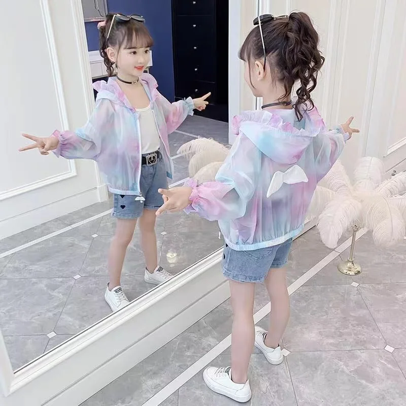 Summer Girls Hooded Sun Protection Clothing Outwear Jacket Girls Air Conditioning Shirt Girls Cartoon Clothing Breathable Coat
Summer Girls Hooded Sun Protection Clothing Outwear Jacket Girls Air Conditioning Shirt Girls Cartoon Clothing Breathable Coat