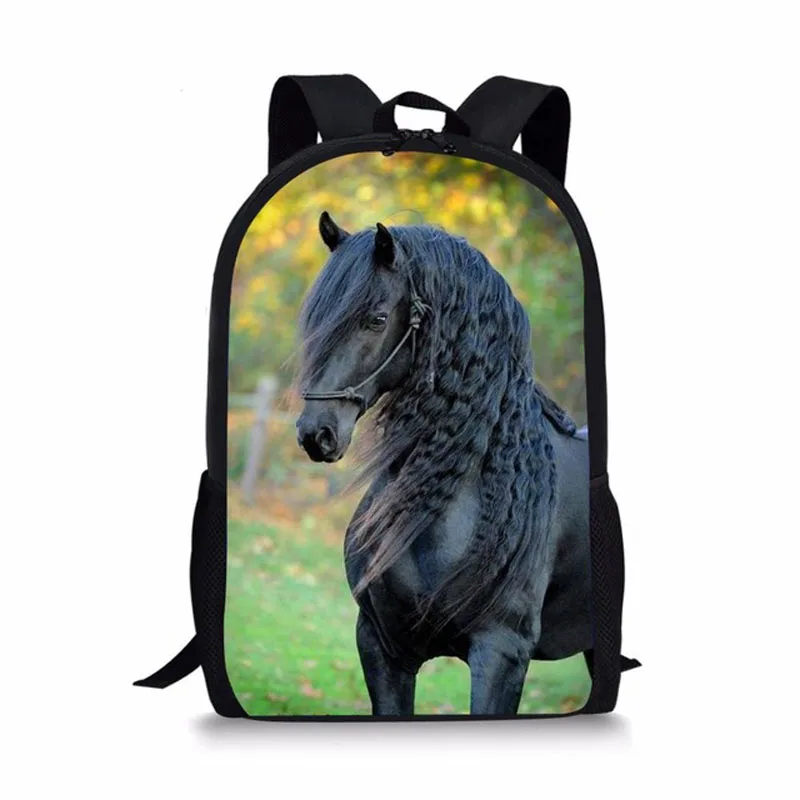 Black Horse Print 17 Inch School Bags For Teenager Boys Girls Primary Kid's Backpack Student Book Bag Satchel Mochila Infantil 
Black Horse Print 17 Inch School Bags For Teenager Boys Girls Primary Kid's Backpack Student Book Bag Satchel Mochila Infantil