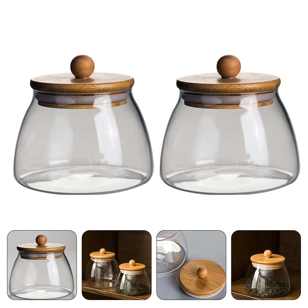 2 PCS Candy Jar Storage Round Container Lid Glass Wood Airtight Wooden Wedding Party Accessory
2 PCS Candy Jar Storage Round Container Lid Glass Wood Airtight Wooden Wedding Party Accessory