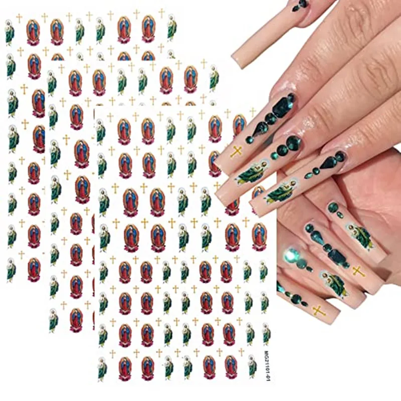 1pcs Virgin Mary Nail Sticker Waterproof Back Glue Transfer Slider Letter Heart Nails Design Decal DIY Manicure Nail Decorations
1pcs Virgin Mary Nail Sticker Waterproof Back Glue Transfer Slider Letter Heart Nails Design Decal DIY Manicure Nail Decorations