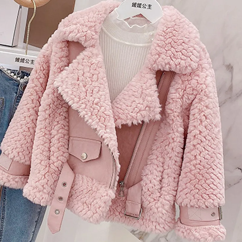New Girls Jacket Leather Fleece Thickness Kids Coats Children Outerwear Winter Autumn 2022
New Girls Jacket Leather Fleece Thickness Kids Coats Children Outerwear Winter Autumn 2022