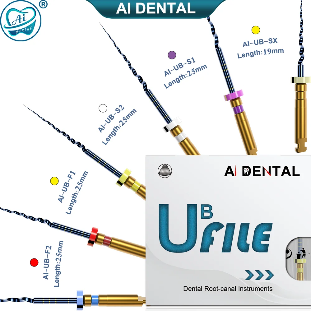 

AI-UB loving Dental File Endo Motor Rotary Root Canal Files MaxTech 6.0 alloy Niti Heat Activated 25mm 6pcs/pack 10sets/box