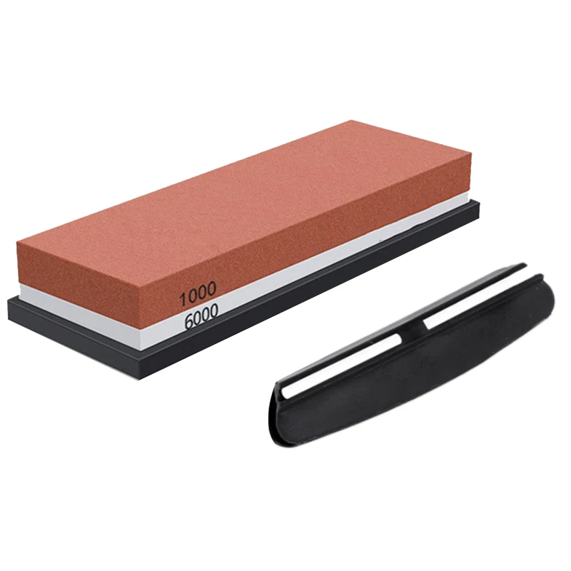 Sharpening Stone,Whetstone Grit 1000/6000,2 In 1 Pair-Sided Knife Sharpener With Non-Slip Silicone Base & Angle Guide
Sharpening Stone,Whetstone Grit 1000/6000,2 In 1 Pair-Sided Knife Sharpener With Non-Slip Silicone Base & Angle Guide