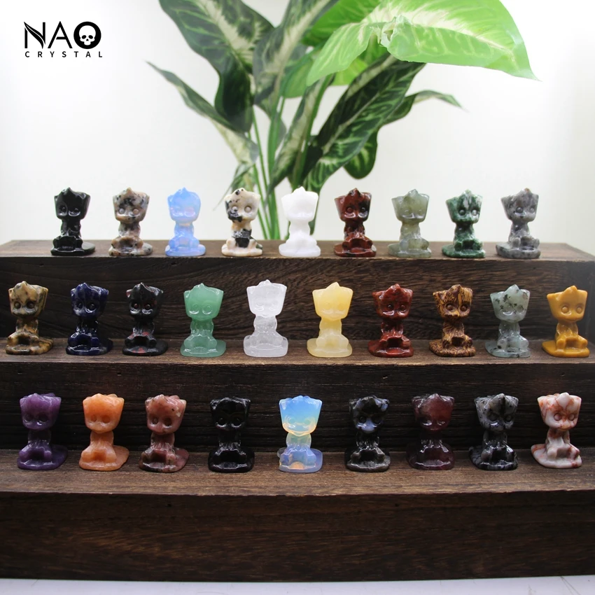 1.5 Inch Cute Elf Doll Statue Home Decor Reiki Healing Crystal Quartz Carved Gemstone Tree Man Cartoon Figurine Crafts Kid Gifts
1.5 Inch Cute Elf Doll Statue Home Decor Reiki Healing Crystal Quartz Carved Gemstone Tree Man Cartoon Figurine Crafts Kid Gifts