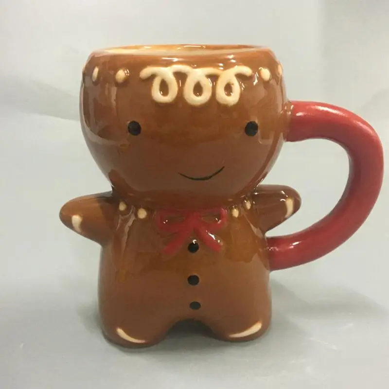

Кружка с имбирным человеком, 3D мультяшная Милая керамическая чашка, керамические кружки для кофе, молока, чая, для влюбленных, праздник, подарок на день рождения, фотография