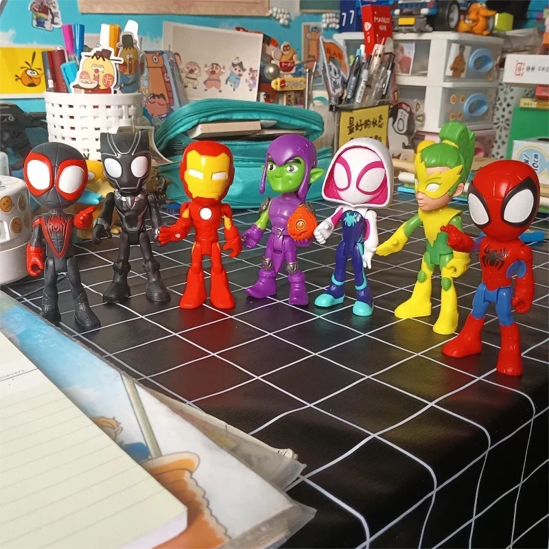 

Marvel Человек-паук и его удивительные друзья Улучшенный костюм спайди удивительные ПВХ экшн-Фигурки игрушки кукла Сборная модель детские подарки