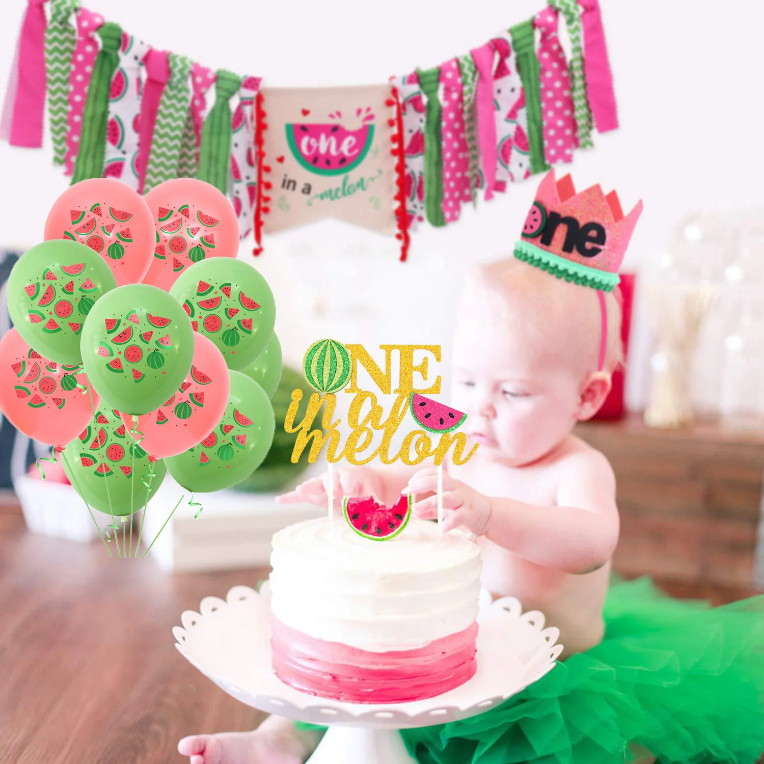 1Set Watermelon Party Balloon Kit Paper Cake Topper Banner for Kids Summer Pool Party Decoration 1st Birthday DIY Gift Supplies
1Set Watermelon Party Balloon Kit Paper Cake Topper Banner for Kids Summer Pool Party Decoration 1st Birthday DIY Gift Supplies