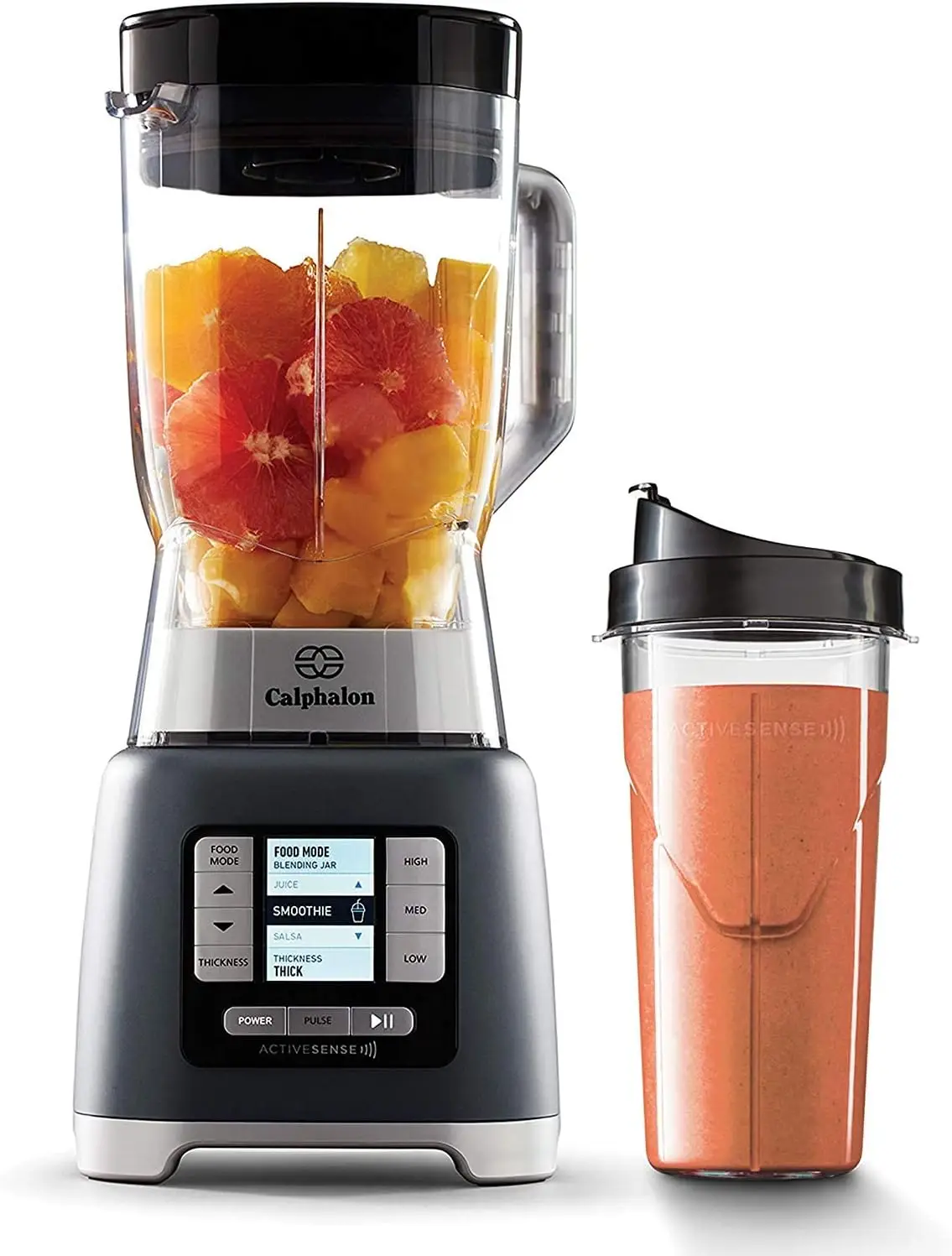 

for Shakes, Smoothie, Salsa, Milkshake, Drinks, and Juices with 68-oz BPA-Free Tritan Jar and 24-oz Portable Blender Bottle, Ac