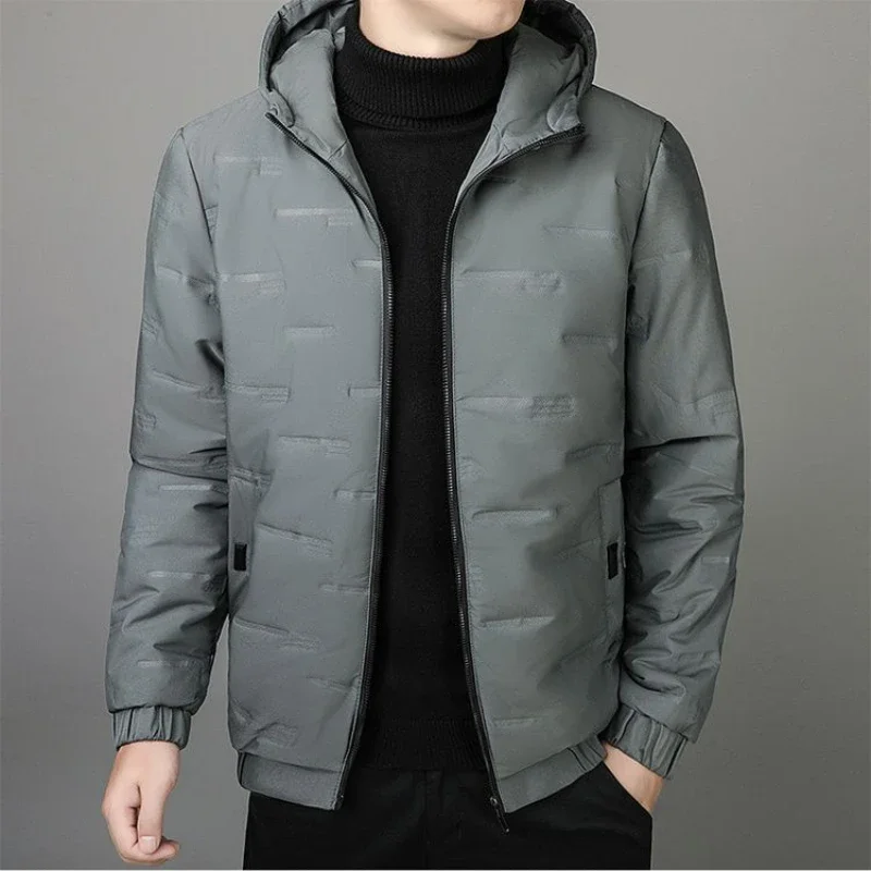 

Пуховики с капюшоном для мужчин, парки, мужское Стеганое пальто с подкладкой на молнии, зимняя верхняя теплая одежда, популярная Молодежная Тяжелая Корейская одежда 2024