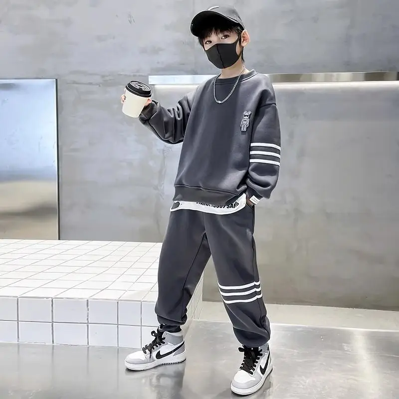 Teenage Boys Autumn Spring Fashion Cotton Suits 2023 New 5-14 Years Boys Fashion Sweatshirts+Pants Tracksuits Kids Clothes Sets
Teenage Boys Autumn Spring Fashion Cotton Suits 2023 New 5-14 Years Boys Fashion Sweatshirts+Pants Tracksuits Kids Clothes Sets