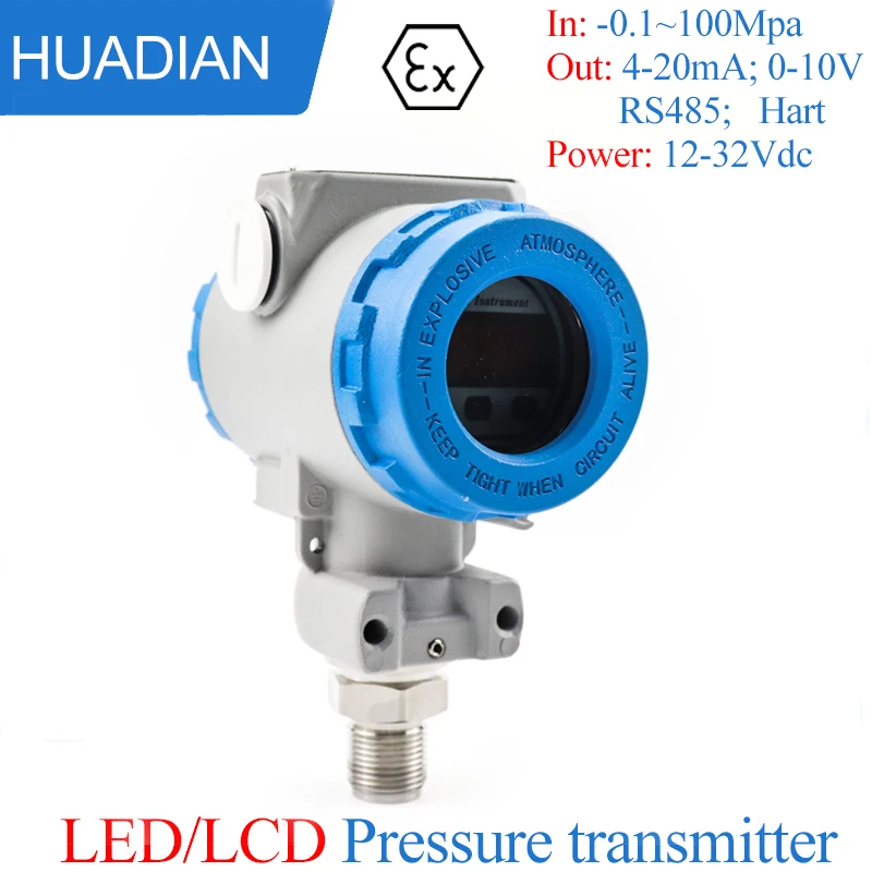 RS485 modbus explosion proof type pressure transmitters with display 0-16bar water pressure sensor
RS485 modbus explosion proof type pressure transmitters with display 0-16bar water pressure sensor