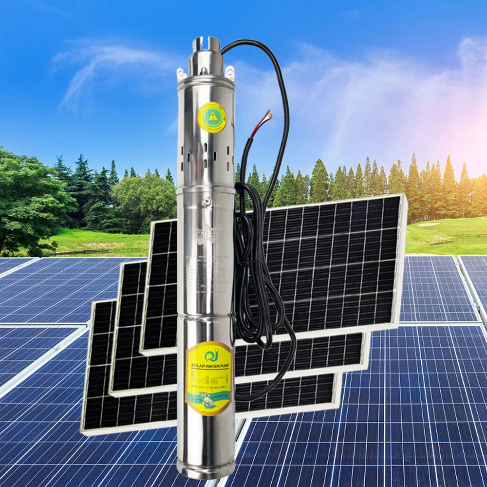 

150W 12V Solar DC Brushless Submersible Pump With Built Controller Max Water Flow 2T/H Household Solar Irrigation Deep Well Pump