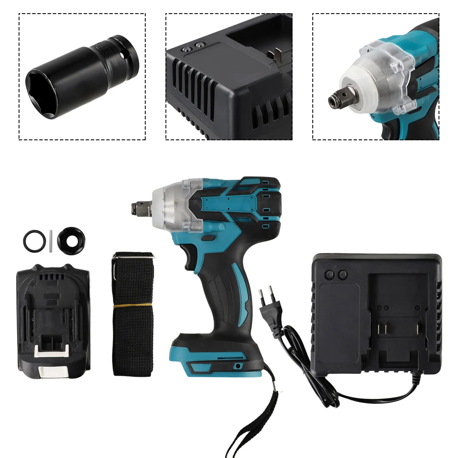 Electric Wrench Cordless Brushless Electric Wrench Drive Set Kit Electric Wrench Power Tools Workshop Equipment
Electric Wrench Cordless Brushless Electric Wrench Drive Set Kit Electric Wrench Power Tools Workshop Equipment
