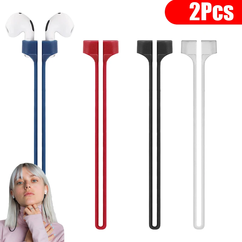 

Anti-Lost Silicone Earphone Rope Holder Cable for Xiaomi Redmi AirPods 1 2 3 Pro Wireless Headphone Neck Strap Cord String