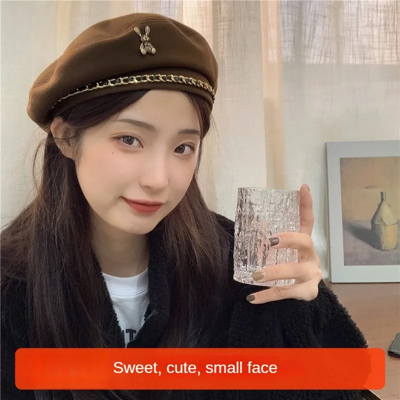 Winter Japanese Beret Woman Autumn Winter Sweet Cool Metal Chain Flat Top Retro Fashion Woolen Octagon Painter Hat Man
Winter Japanese Beret Woman Autumn Winter Sweet Cool Metal Chain Flat Top Retro Fashion Woolen Octagon Painter Hat Man