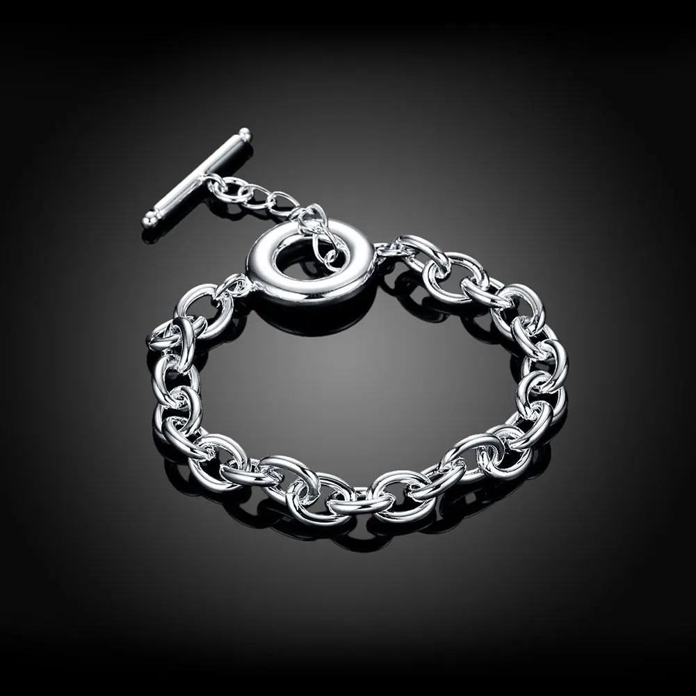 Hot popular 925 Sterling silver Wild chain Bracelets for women man high quality Wedding party Holiday gift Fashion Jewelry
Hot popular 925 Sterling silver Wild chain Bracelets for women man high quality Wedding party Holiday gift Fashion Jewelry