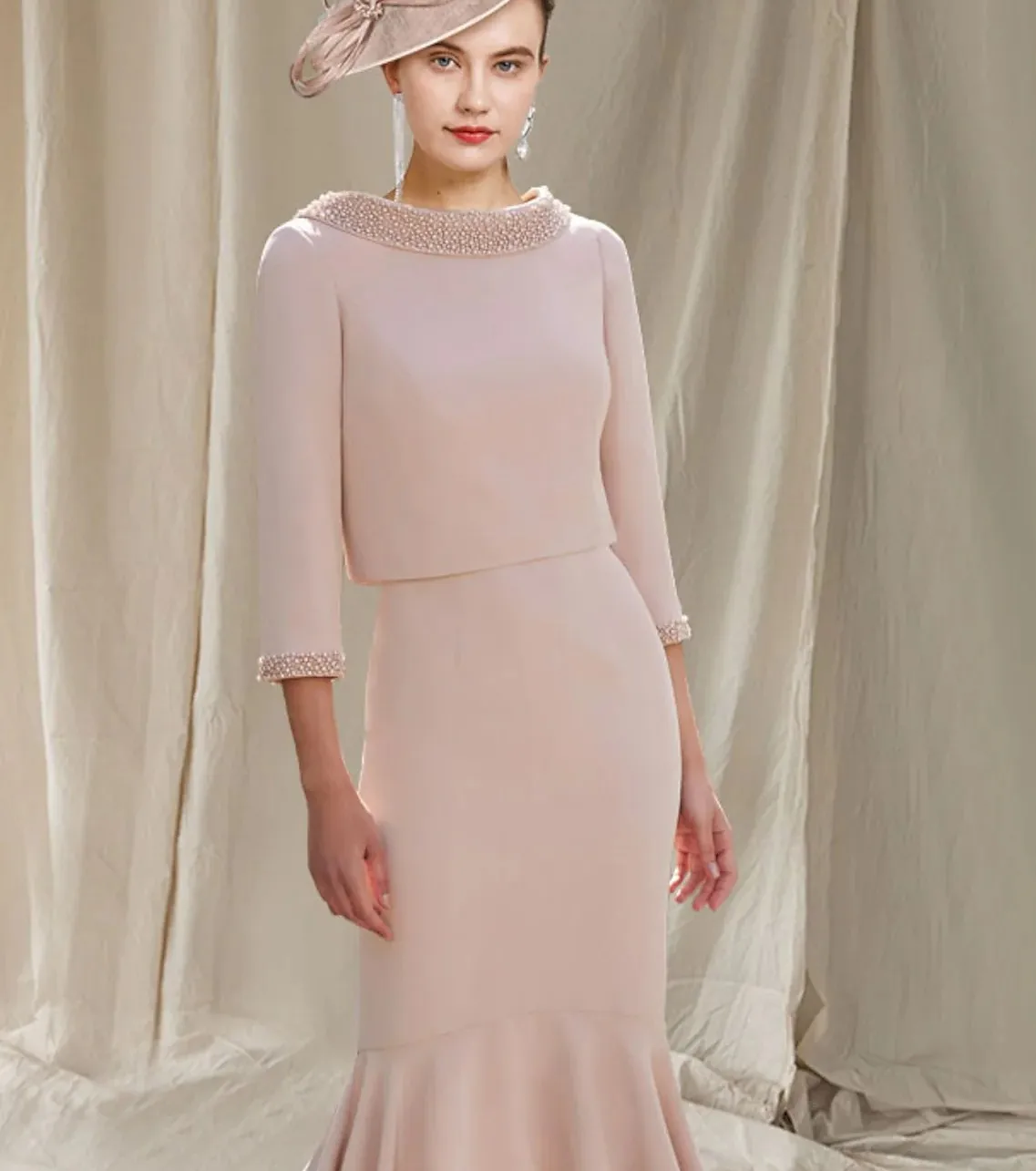 Two Piece Mermaid Mother of the Bride Dress Elegant Square Neck Pearls Bead Satin Guest Party Gowns Vestidos Para Madre De Novia
Two Piece Mermaid Mother of the Bride Dress Elegant Square Neck Pearls Bead Satin Guest Party Gowns Vestidos Para Madre De Novia