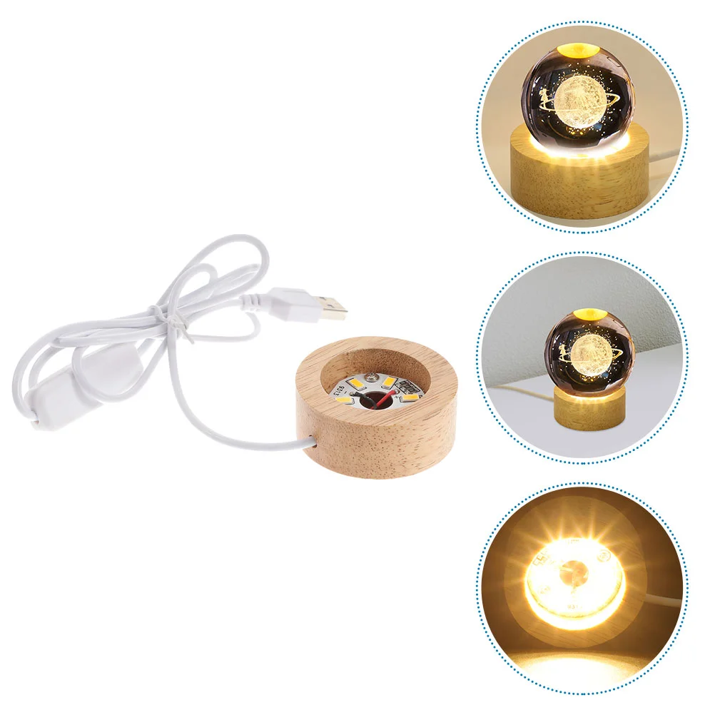 Rubber Wood DIY Snowball Lamp Holder Nightlight Base Crystal Ball Luminous Round Base Table Lamp Chassis LED Light 2cm Thick 6cm
Rubber Wood DIY Snowball Lamp Holder Nightlight Base Crystal Ball Luminous Round Base Table Lamp Chassis LED Light 2cm Thick 6cm