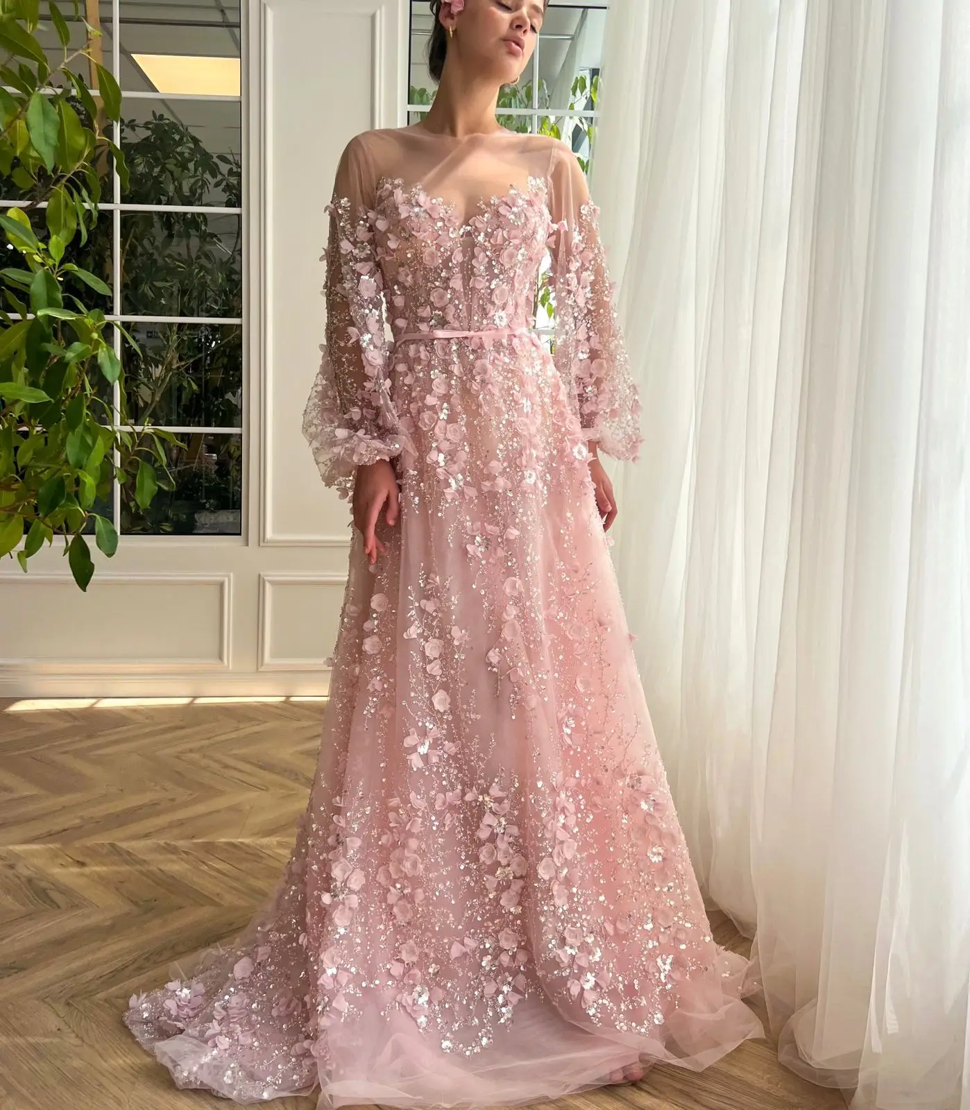 CloverBridal Exquisite Enchanting Puffy Long Sleeves Blush Pink Prom Gown Embroidered A-line Vestidos De Gala 2023 Dress WP9726
CloverBridal Exquisite Enchanting Puffy Long Sleeves Blush Pink Prom Gown Embroidered A-line Vestidos De Gala 2023 Dress WP9726