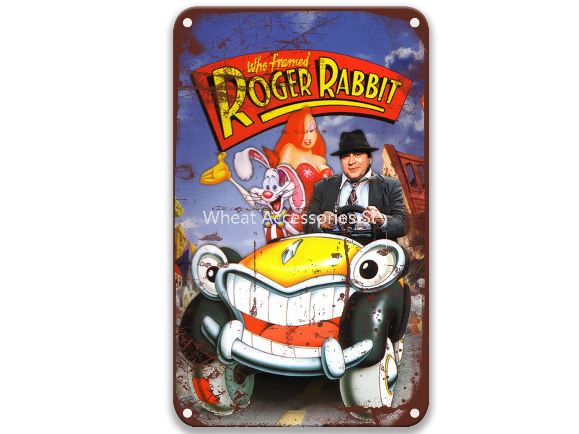 

Who Framed Roger Rabbit (1988) movie Metal Tin Signs Movies Home Bar for Bar Decoration Vintage 8x12 Inches 1