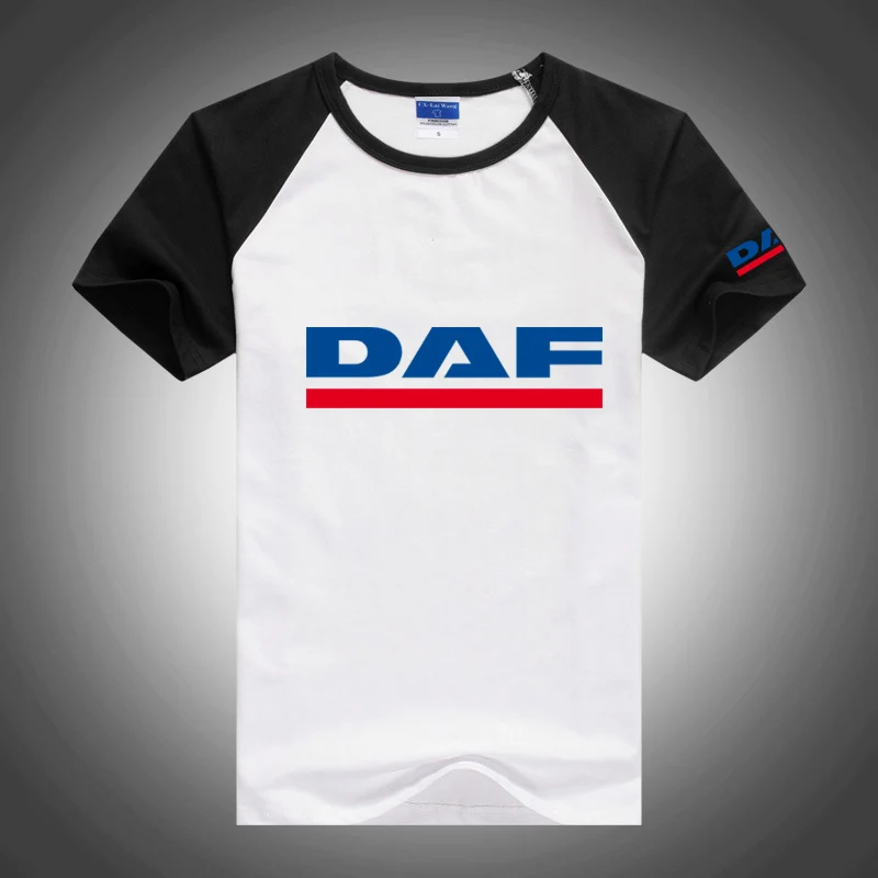 

2023 г., DAF TRUCKS COMPANY, логотип грузовика, Мужская Новая летняя печать, рукав реглан, хлопковые дышащие футболки, повседневная футболка с круглым вырезом