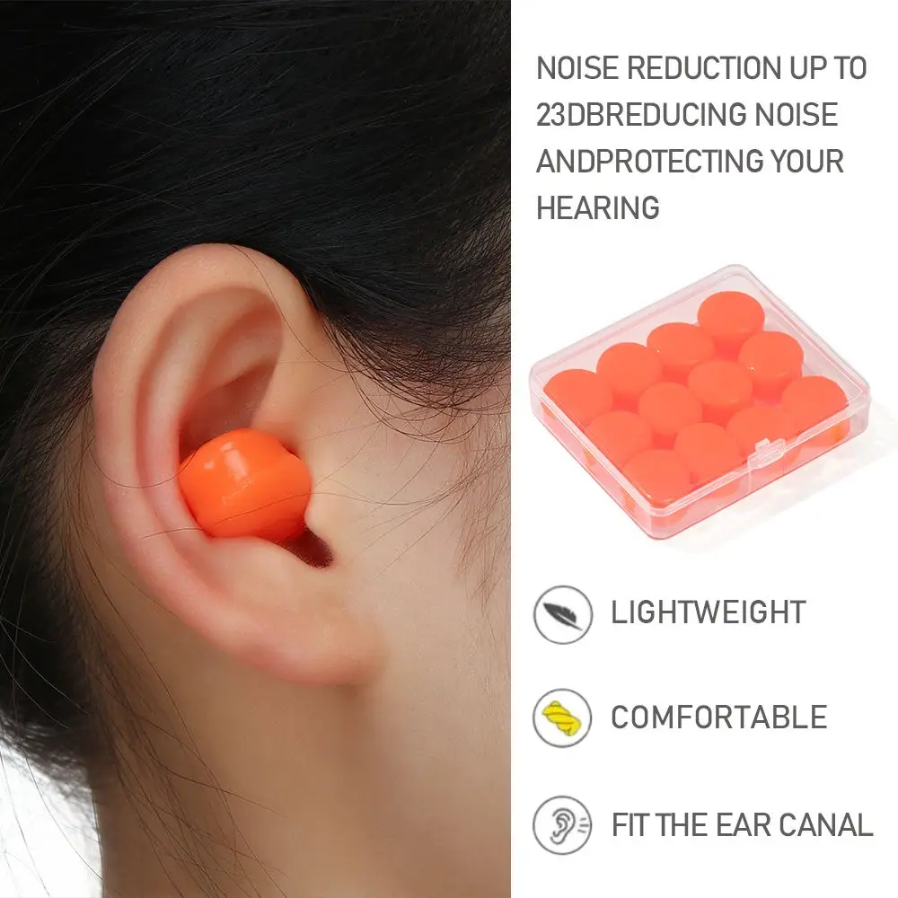 

Diving Soundproof Sleeping Snoring Insulation Soft Silicone Earplugs Anti-noise Ear Plugs Noise Reduction Waterproof Earbud
