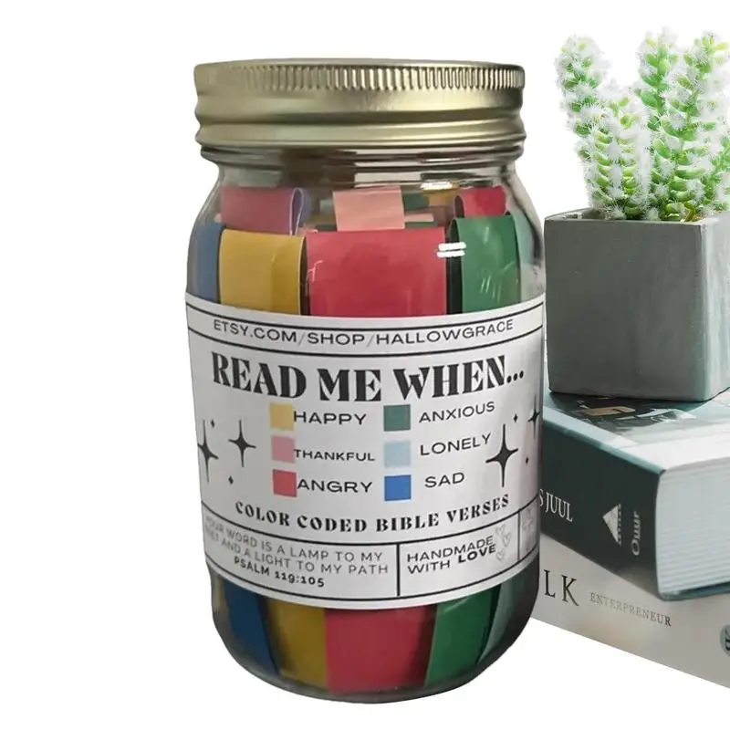 Bible Verses Jar 67 Color Codes Bible Cards Handmade Convenient Prayer Cards Laugh At Life Best Wishes Get Well Soon
Bible Verses Jar 67 Color Codes Bible Cards Handmade Convenient Prayer Cards Laugh At Life Best Wishes Get Well Soon