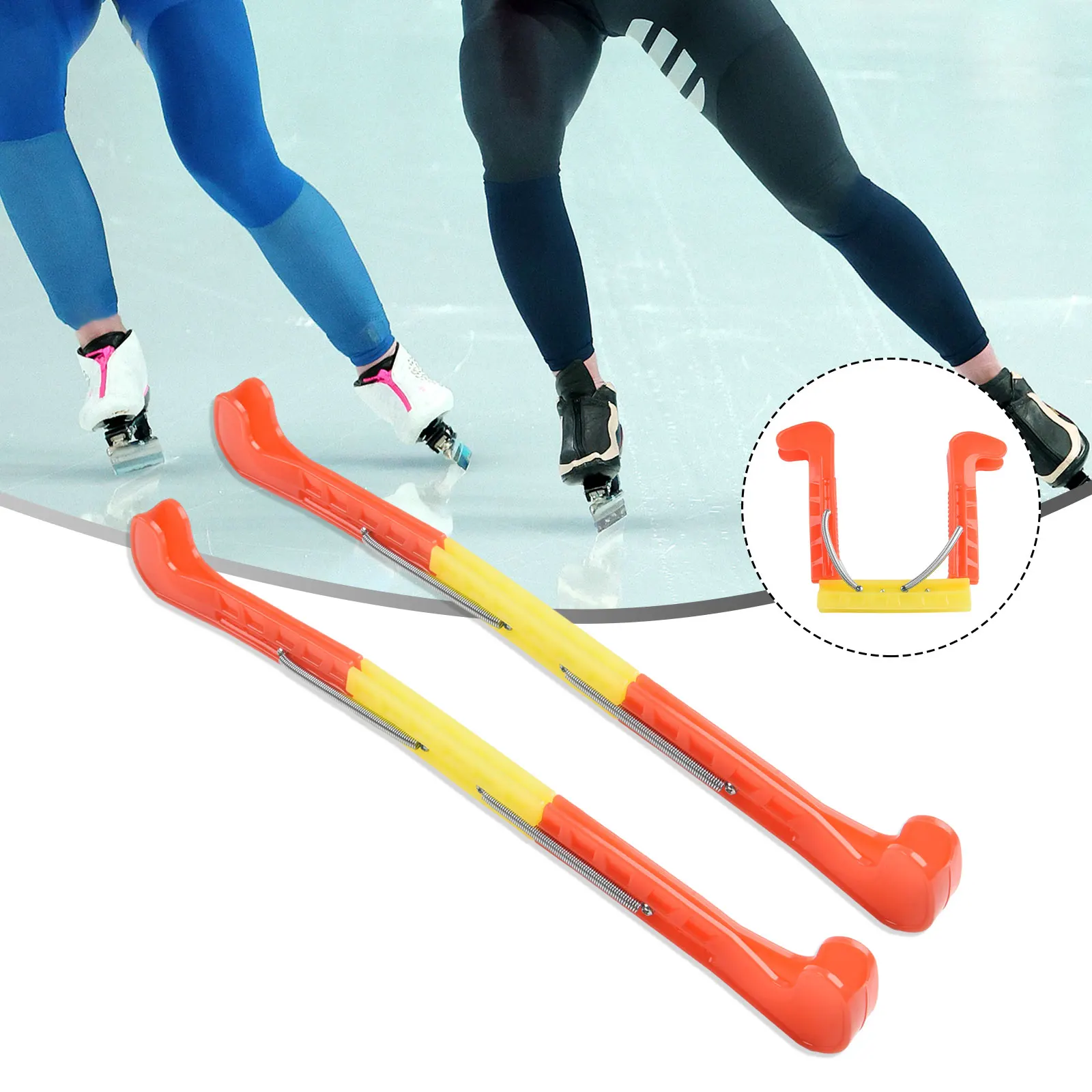 Adjustable Ice Skate Blade Covers PVC+Metal Guards for Speed Skates Protects Blades Prevents Punctures 42cm/16 5inch Length
Adjustable Ice Skate Blade Covers PVC+Metal Guards for Speed Skates Protects Blades Prevents Punctures 42cm/16 5inch Length
