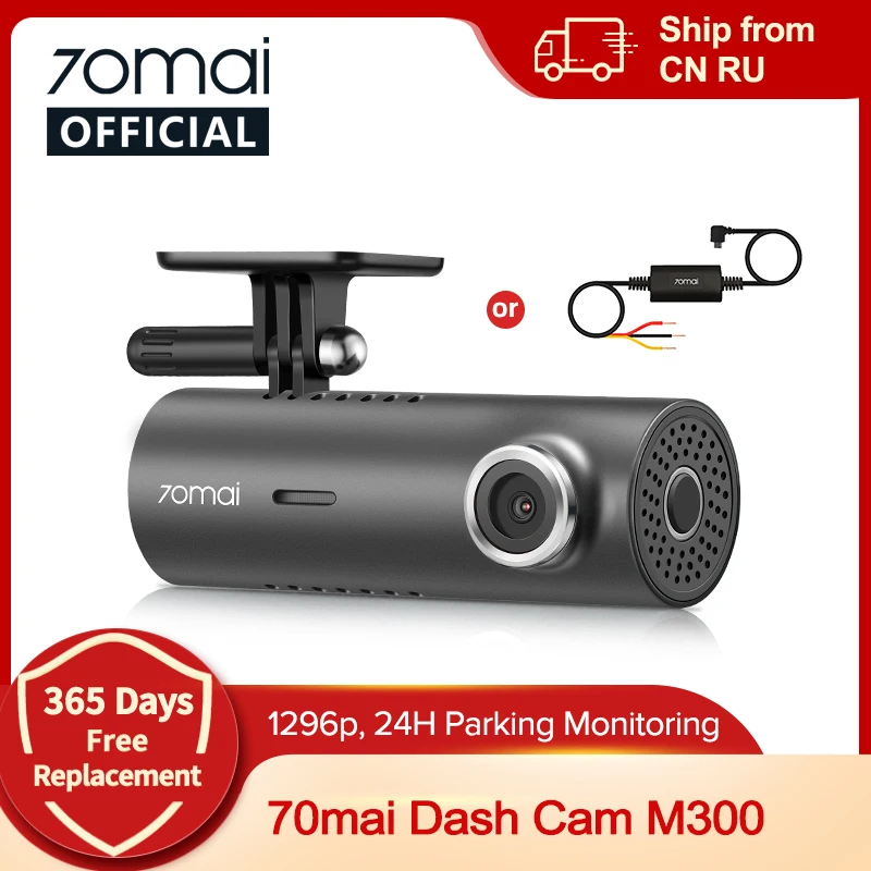 

70mai Dash Cam M300 Car Camera 1296P Night Vision 70mai M300 Car DVR Recorder 24H Parking Mode WIFI & App Control