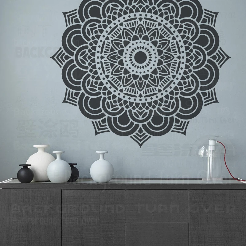 

140cm - 180cm Stencil For Painting Big Mandala Extra Large Wall Flower Round Floor Template Decors Paint Vintage Ceiling S105