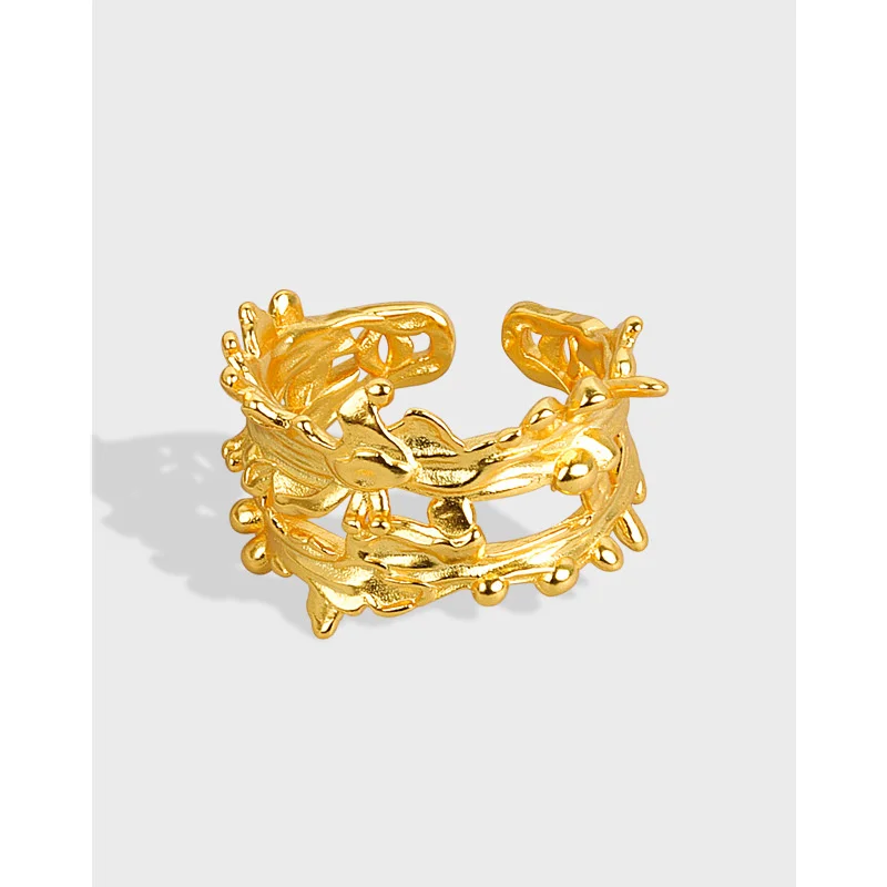 261 Korean version of INS niche design, simple and versatile, irregular wide texture S925 Sterling Silver opening ring
261 Korean version of INS niche design, simple and versatile, irregular wide texture S925 Sterling Silver opening ring
