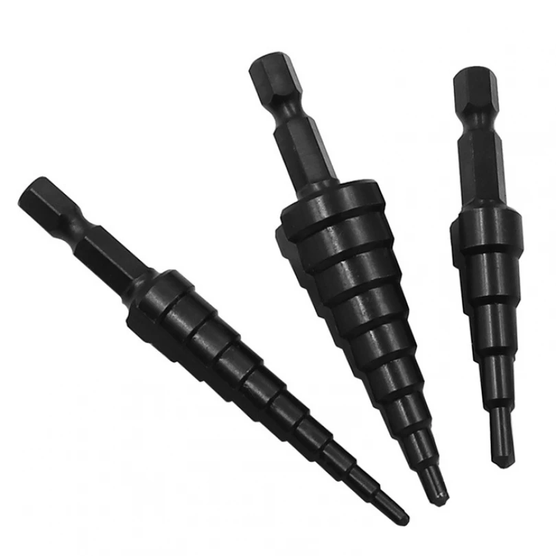 3pcs From HSS Steel 3-12mm 4-12mm 4-20mm HSS Straight Groove Step Titanium Coated Drill Bit Set for Woodworking
3pcs From HSS Steel 3-12mm 4-12mm 4-20mm HSS Straight Groove Step Titanium Coated Drill Bit Set for Woodworking