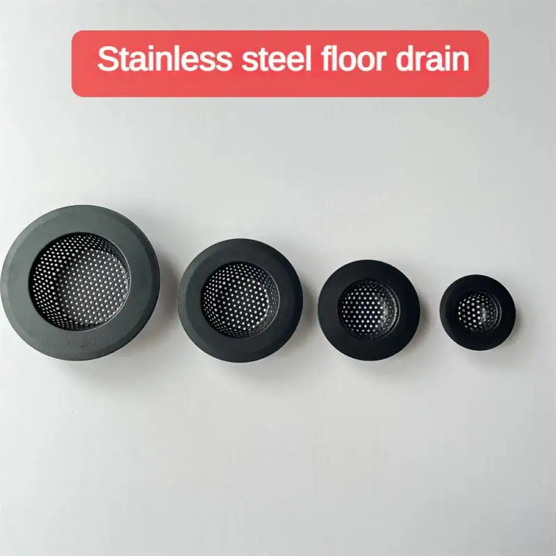 

Stainless Steel Sink Filter Trap Bathtub Hair Catcher Stopper Kitchen Food Slag Mesh Strainer Metal Floor Drain with Handle