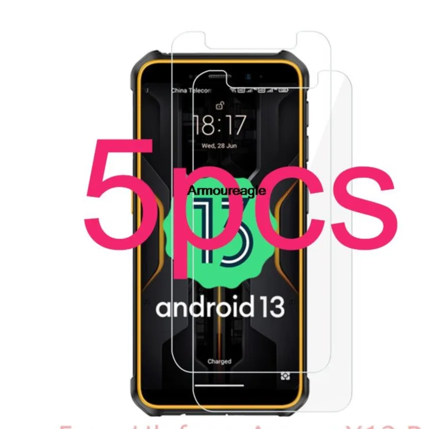 

5pcs 2.5d for ulefone armor x12 pro tempered glass safety protective film 9h lcd screen protector guard on for armorx12pro