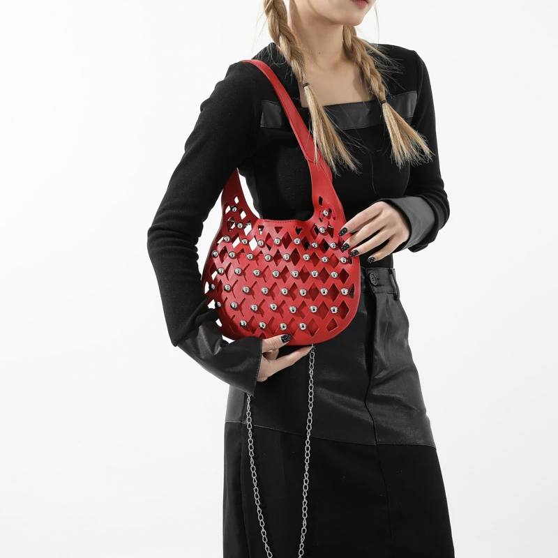 Early Spring New Hollow Sky Star Riveted Half Moon Bag Fashion Commuter Versatile Women's Chain One Shoulder Crossbody Bag
Early Spring New Hollow Sky Star Riveted Half Moon Bag Fashion Commuter Versatile Women's Chain One Shoulder Crossbody Bag