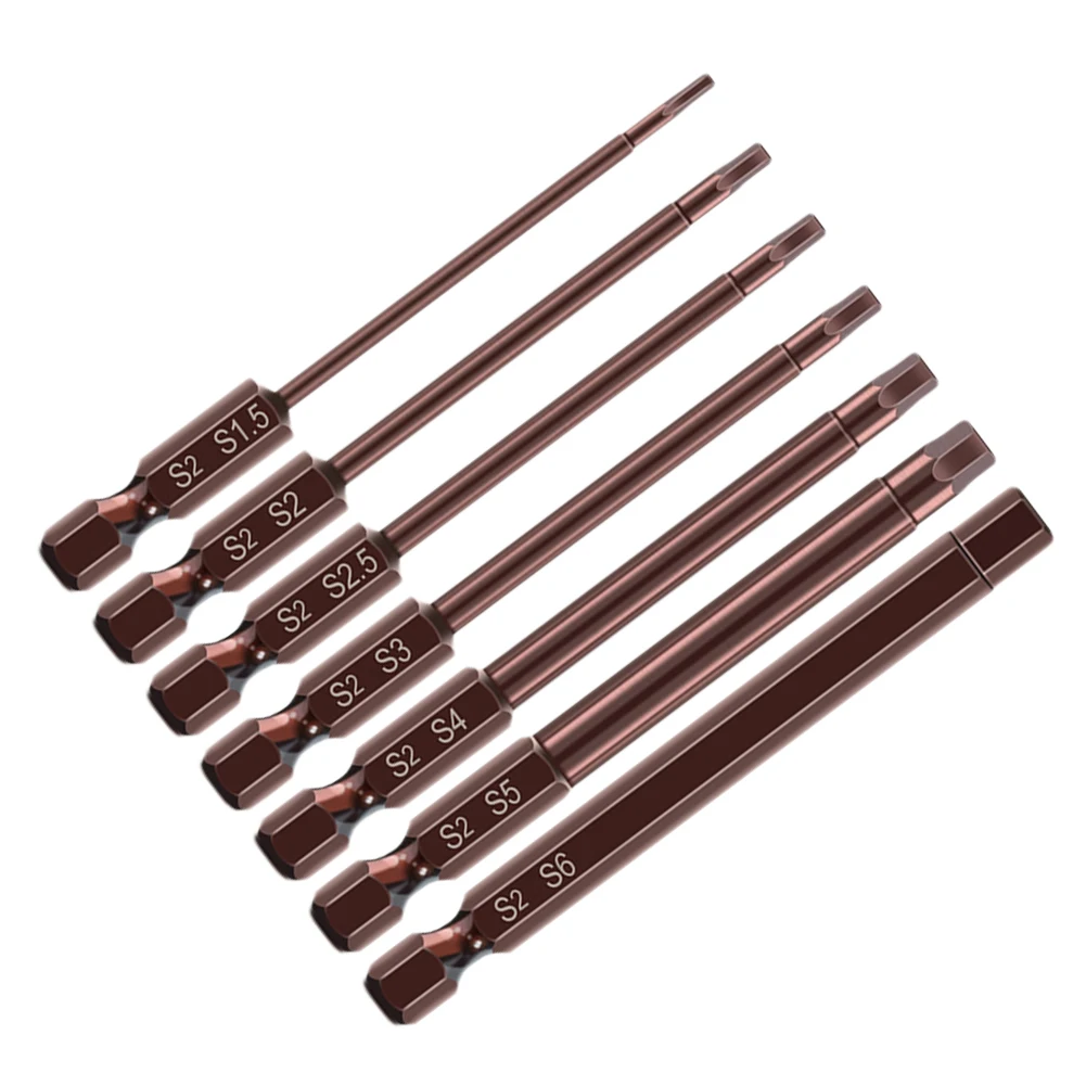 7Pcs/set 65mm H1.5-H6 Alloy Steel Magnetic Hex Head Screwdriver Bits Screw Driver Bit Set Power Driver Tool Electric Screwdriver
7Pcs/set 65mm H1.5-H6 Alloy Steel Magnetic Hex Head Screwdriver Bits Screw Driver Bit Set Power Driver Tool Electric Screwdriver