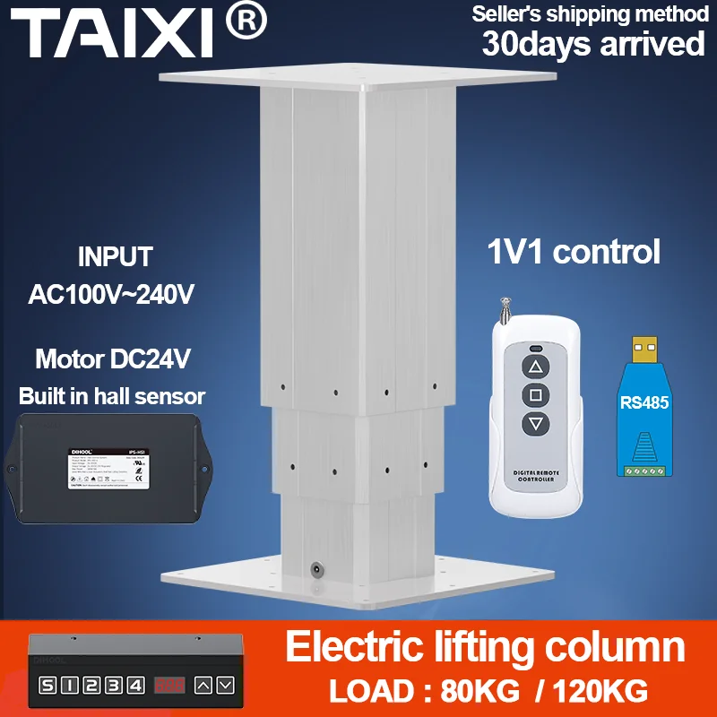 24V Electric Lifting Column 120KG 100KG Load TATAMI Desktop Vertical Lifting Platform Smart HALL Control
24V Electric Lifting Column 120KG 100KG Load TATAMI Desktop Vertical Lifting Platform Smart HALL Control