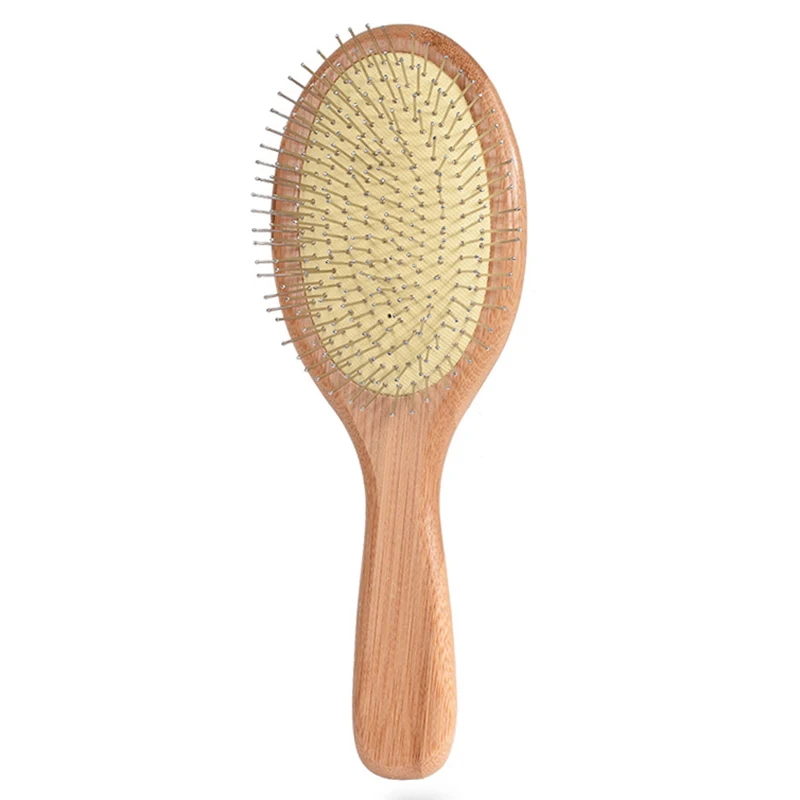 

Деревянная стальная игла, шпилька, щетка для волос, массаж кожи головы, улучшение здоровья волос, деревянная расческа для распутывания волос-1