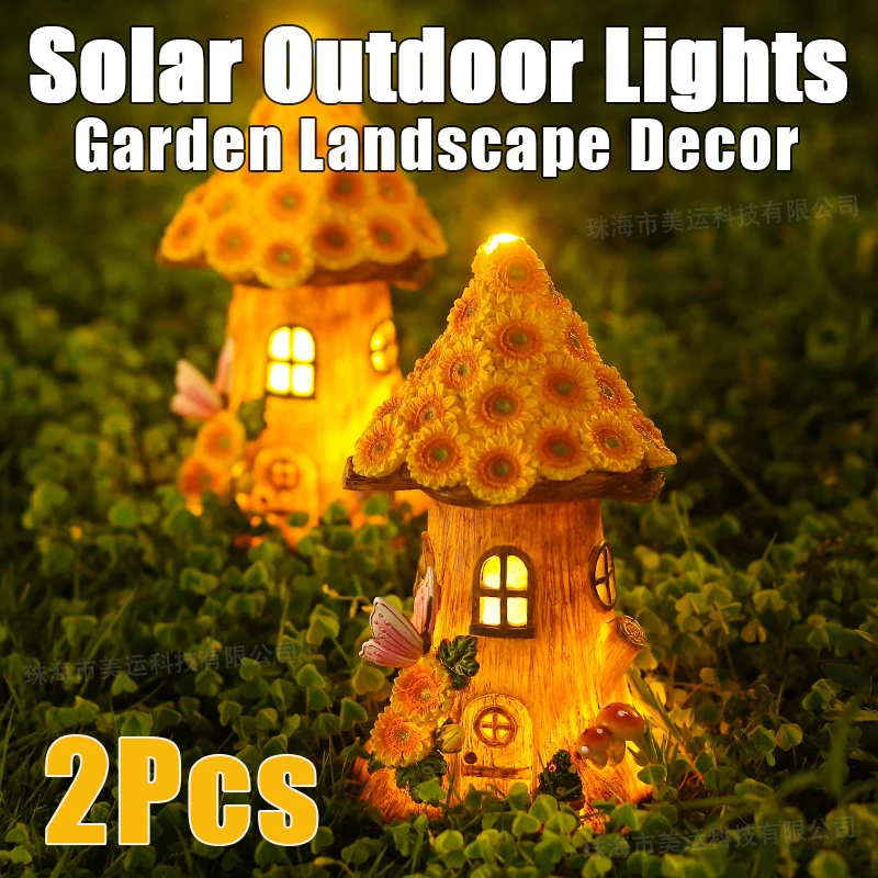 2Pcs Garden Craft Miniature House Solar Powered Led Lights Fairy Outdoors Walkway Sun Flower Resin Cottage Christmas Lamps Decor
2Pcs Garden Craft Miniature House Solar Powered Led Lights Fairy Outdoors Walkway Sun Flower Resin Cottage Christmas Lamps Decor