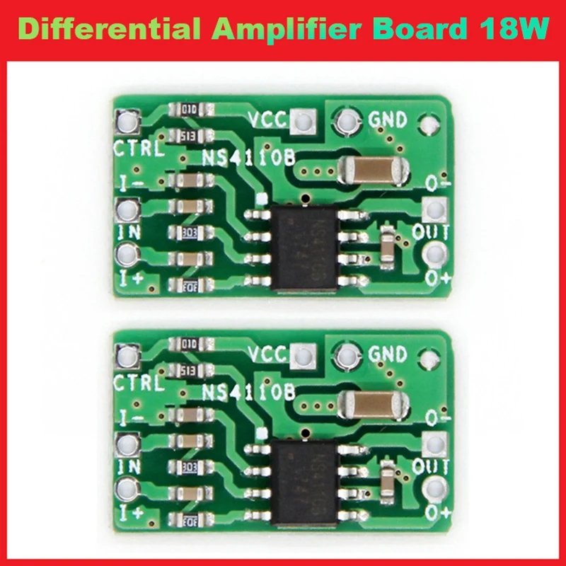 2PCS Differential Amplifier Board 18W Digital Class D/AB NS4110B Voltage 6-14V Audio Power Amplifier
2PCS Differential Amplifier Board 18W Digital Class D/AB NS4110B Voltage 6-14V Audio Power Amplifier