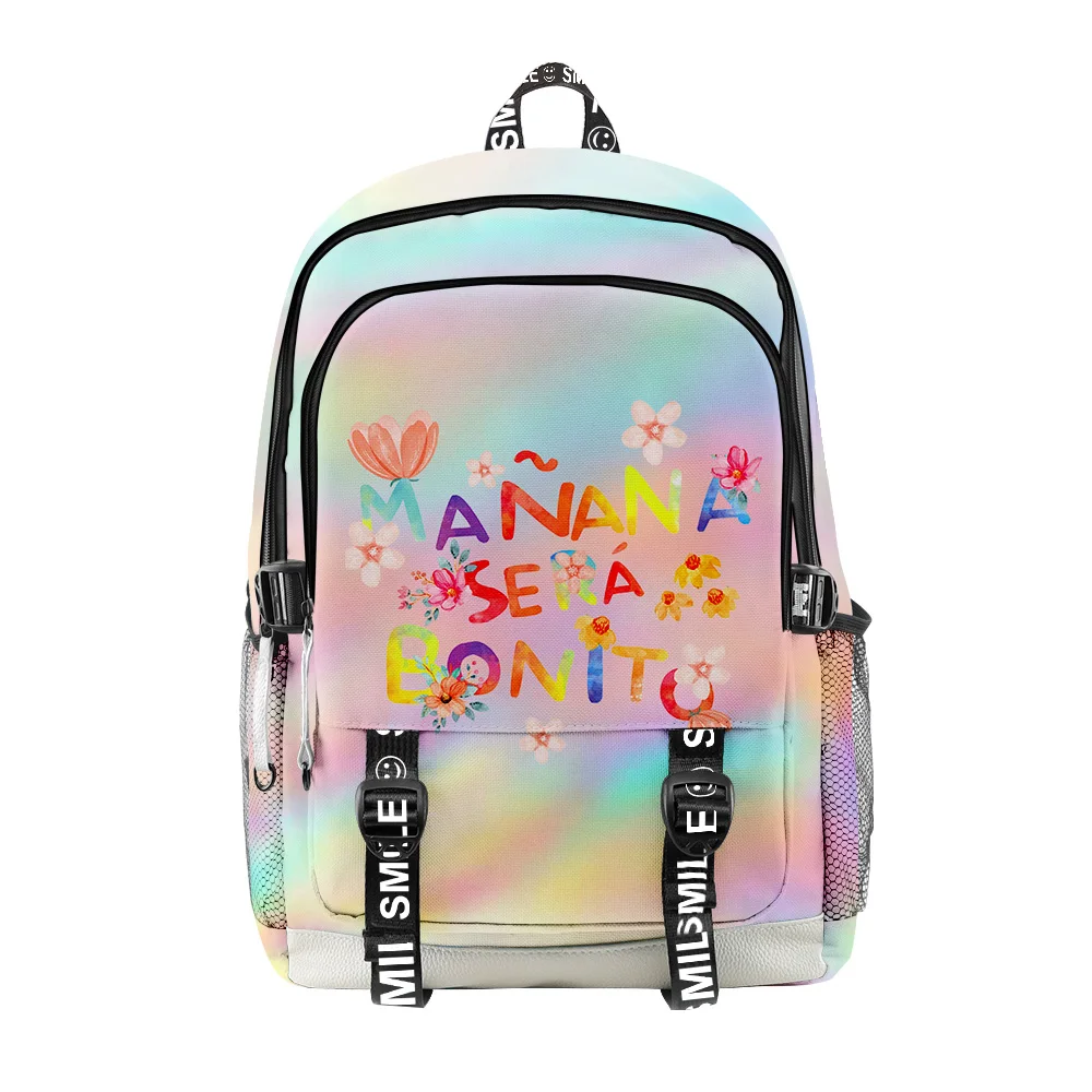 

Cartoon Cool Manana Sera BonitoI 3D Print Student School Bags Unisex Oxford Waterproof Notebook multifunction Travel Backpacks