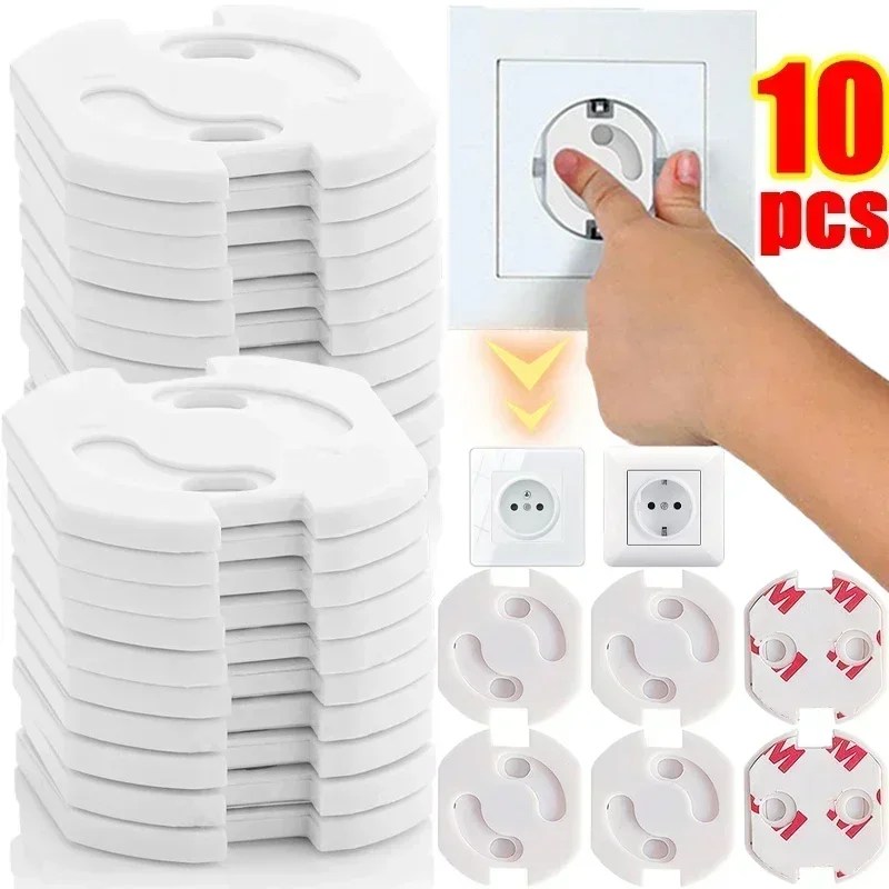 

10pcs Baby Safety Child Electric Socket Outlet Plug Protection Security Two Phase Safe Lock Cover Kids Sockets Cover Plugs