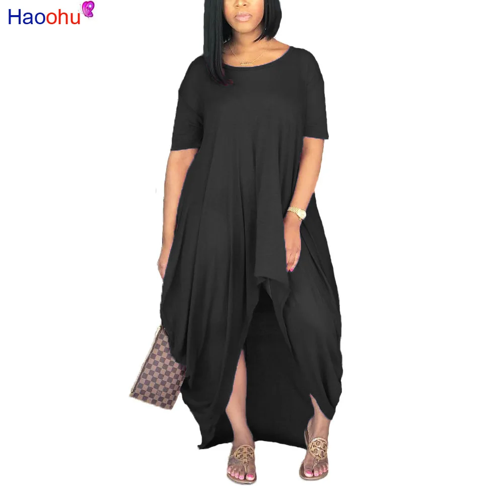 HAOOHU Sexy Long Dress Women Summer 2023 New O-Neck Short Sleeve Robe Casual Loose Solid Maxi Dress Irregular Party Club Dress
HAOOHU Sexy Long Dress Women Summer 2023 New O-Neck Short Sleeve Robe Casual Loose Solid Maxi Dress Irregular Party Club Dress