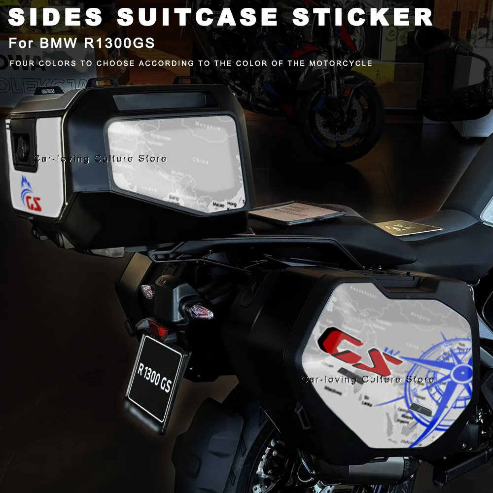 

GS 1300 Motorcycle Trunk Decorative Stickers For BMW R1300GS R 1300 2023-2024 Suitcase Paint Protective Decal Set
