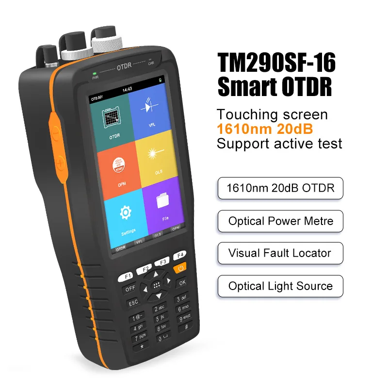 1610nm OTDR TM290SF-16 с оптическим тестом, оптический временной рефлектометр, английская машина, волоконный тестер
1610nm OTDR TM290SF-16 с оптическим тестом, оптический временной рефлектометр, английская машина, волоконный тестер