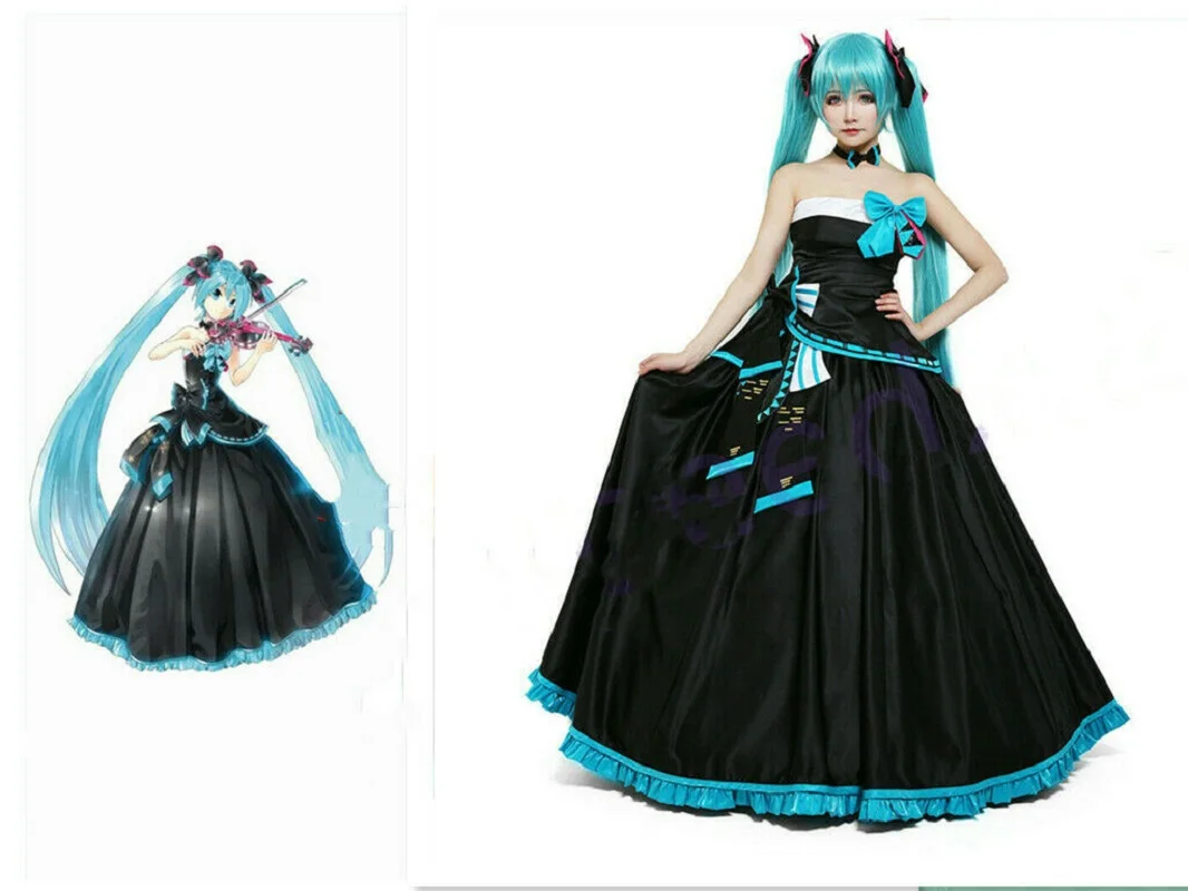 New best selling Cosplay dress official women's black long dress vocaloid Halloween custom
New best selling Cosplay dress official women's black long dress vocaloid Halloween custom