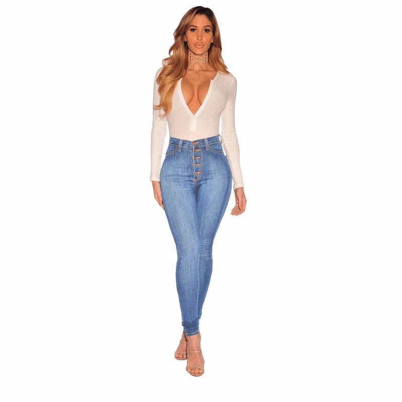 Spring 2022 Women's Skinny Jeans Women Solid Color Button Trim High Waist Pencil Pants High Stretch Butt Lift Denim Trousers
Spring 2022 Women's Skinny Jeans Women Solid Color Button Trim High Waist Pencil Pants High Stretch Butt Lift Denim Trousers